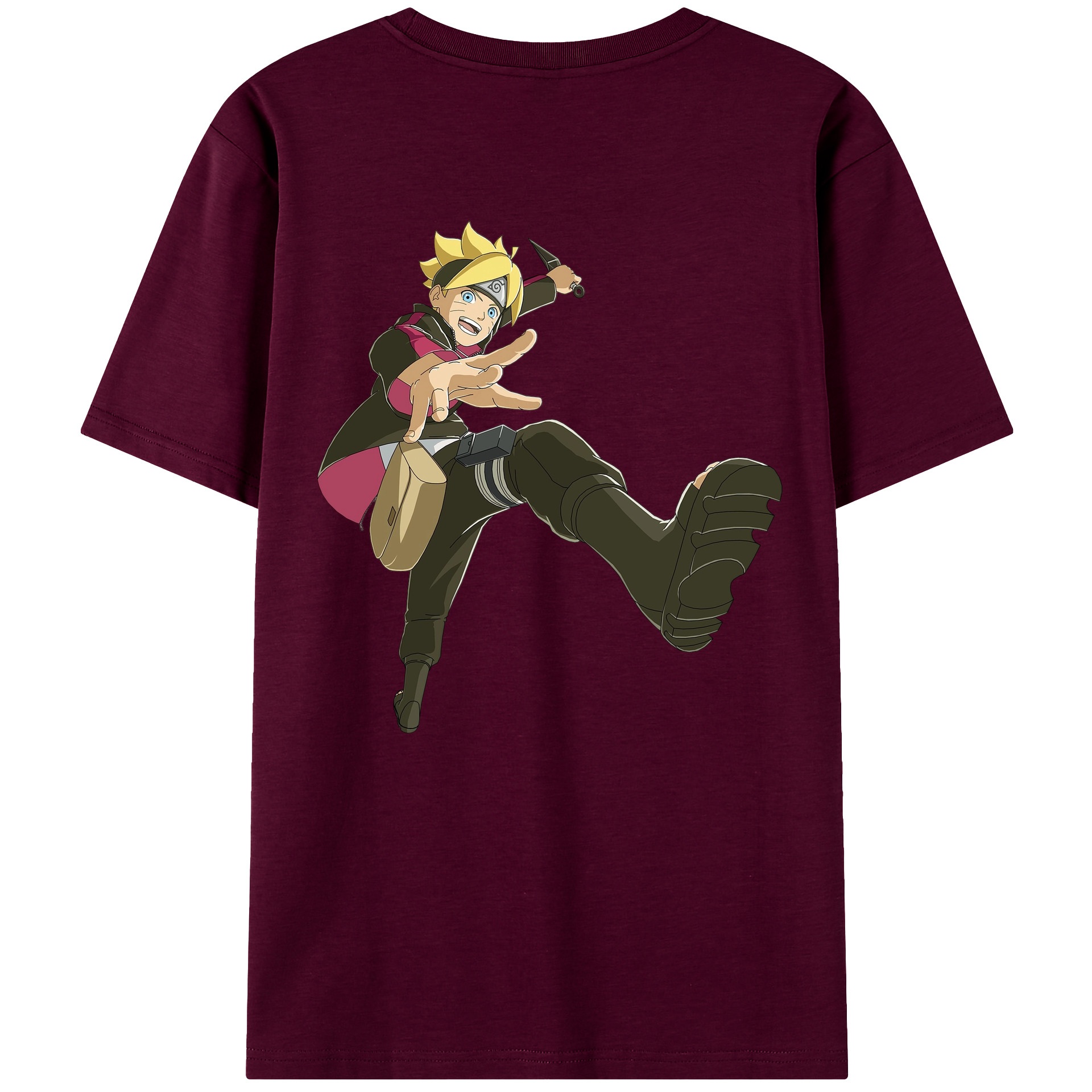 （画像用） NARUTO -ナルト- うずまき ボルト Uzumaki Boruto レディース半袖Tシャツ(バックプリント)